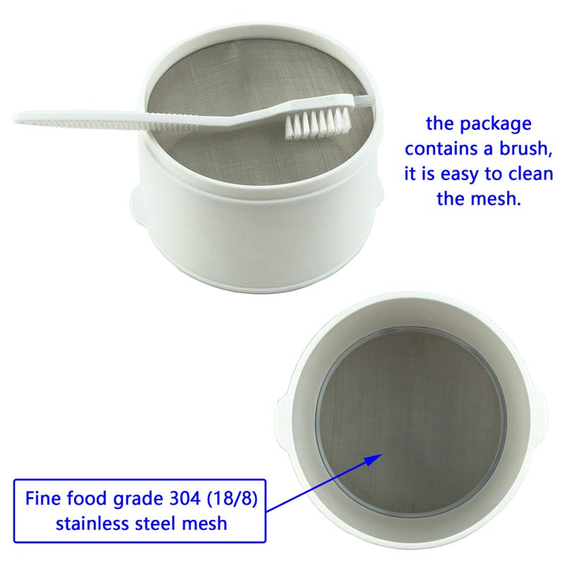 iAesthete Multiple Usage Food Strainer, Nut Milk Bag Replacement, Yogurt Strainer, Food Grade Polycarbonate And Stainless Steel Mesh BPA-Free, Nut Milk/Soy Milk/Juice/Tea Filter - Image 4